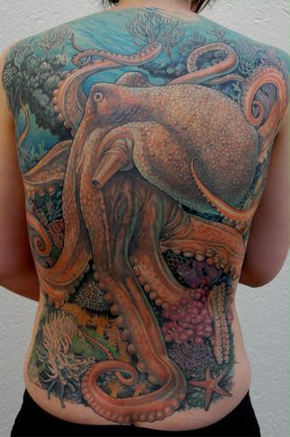 Octopus Ink Tattoo by Deano Cook The octopus is a cephalopod mollusc of